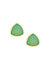 Pyramid Druzy Stone Stud Earring - Mint