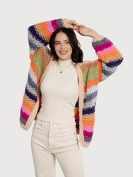 Rainbow Knitted Cardigan - Light Multi