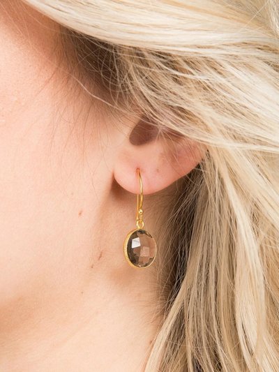 Saachi Style Round Gemstone Dangle Earring product