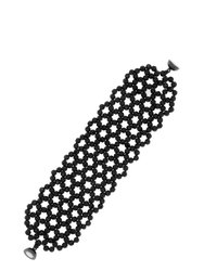 Seamless Glamour Crochet Bracelet - Black