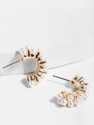 Seraphina Pearl Hoop Earring