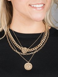 Sikka Layered Chain Necklace - Gold