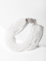 Simply Crystal Multi Strand Bracelet - White