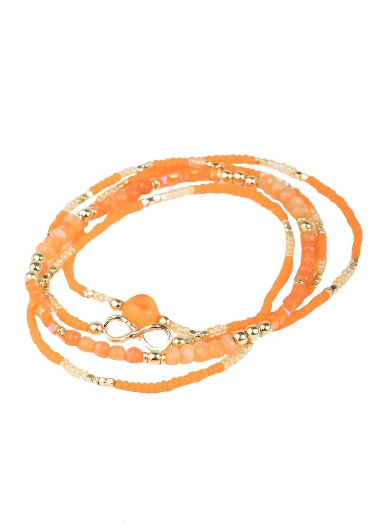 Skyla Infinity Bracelet Set - Orange