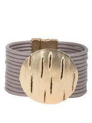 Slash Leather Bracelet - Taupe