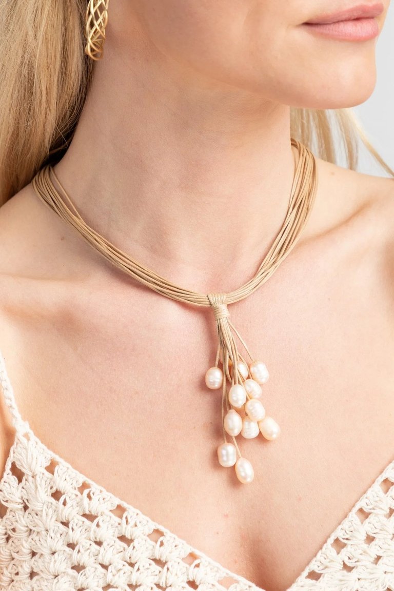 Tahitian Winter Necklace  - Taupe