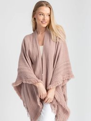 Tara Fringed Kimono - Blush