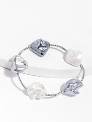 Trikon Pearl Bracelet - Silver
