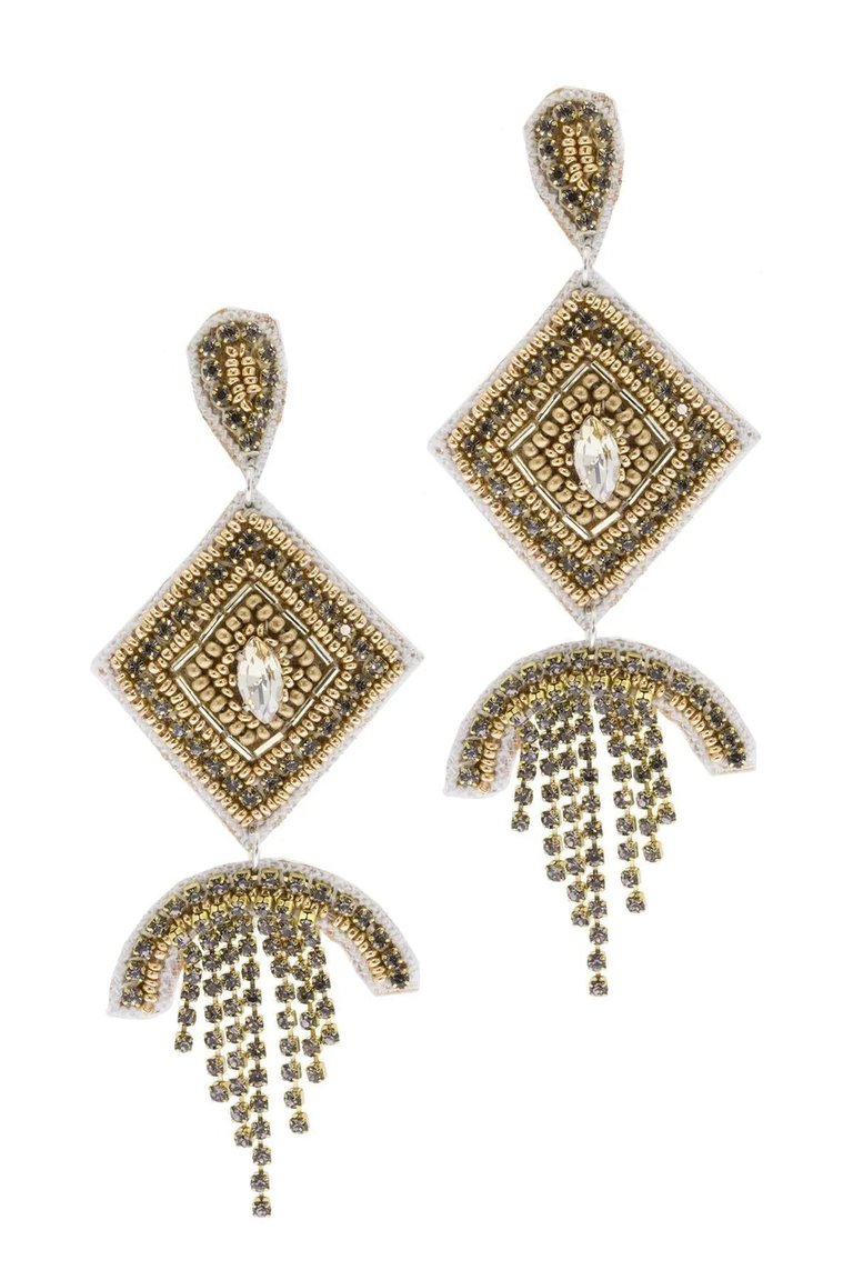 Tyche Chandelier Handmade Earring - Gold