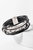 Unpaved Bar Leather Bracelet - Black / Silver