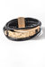 Unpaved Bar Leather Bracelet - Black / Gold