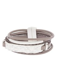 Unpaved Bar Leather Bracelet