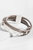Unpaved Bar Leather Bracelet - Taupe / Silver