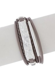 Unpaved Bar Leather Bracelet