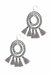 Varkala Beaded Hoop Earring - Grey