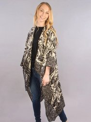 Woodblock Kimono - Black