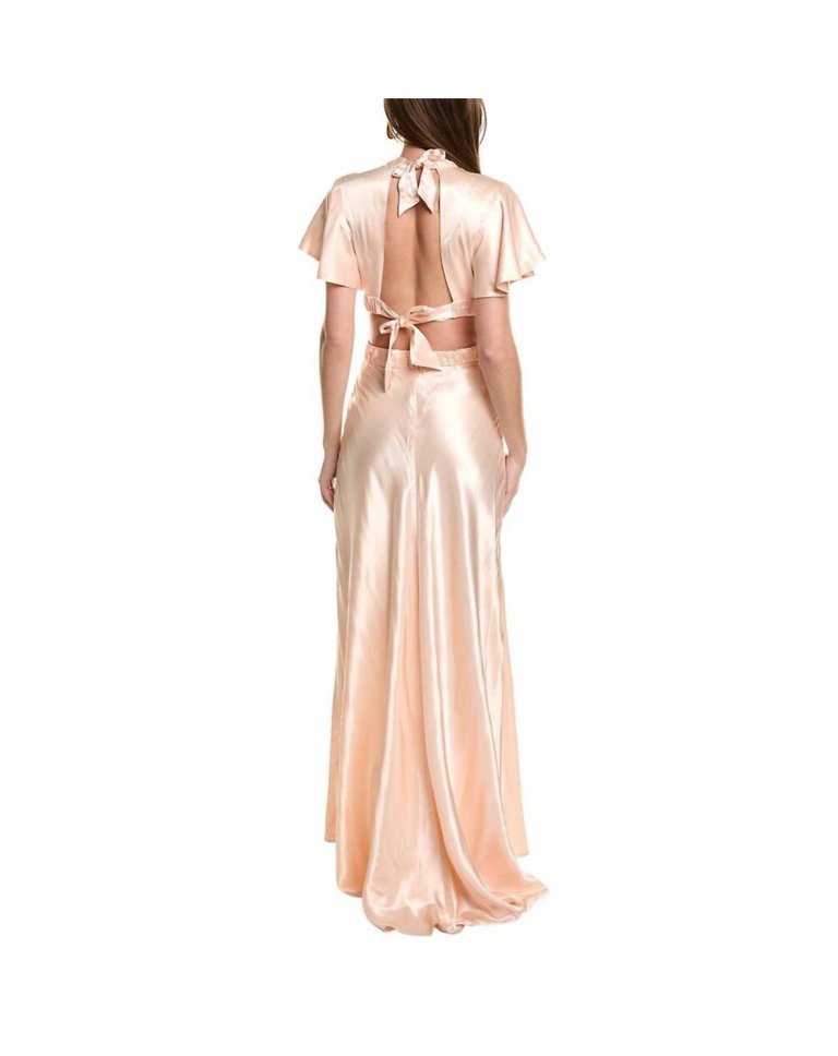 Jordi Cut Out Maxi Dress In Nude