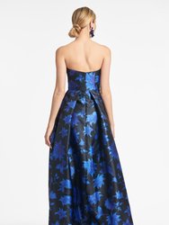 Ainsley Gown - Royal Blue Dalia Multi