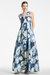 Brooke Gown - Blue Ikat Floral - Blue Ikat Floral