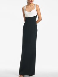 Domenica Gown - Ivory/Black