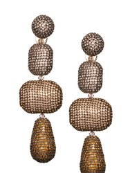 Josephine Crystal Earrings - Champagne Ombre
