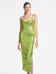 Sequin Sanza Dress - Chartreuse - Chartreuse