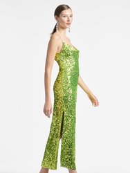 Sequin Sanza Dress - Chartreuse