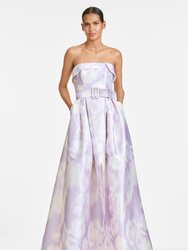 Brielle Gown - Violet Ice Ikat Floral