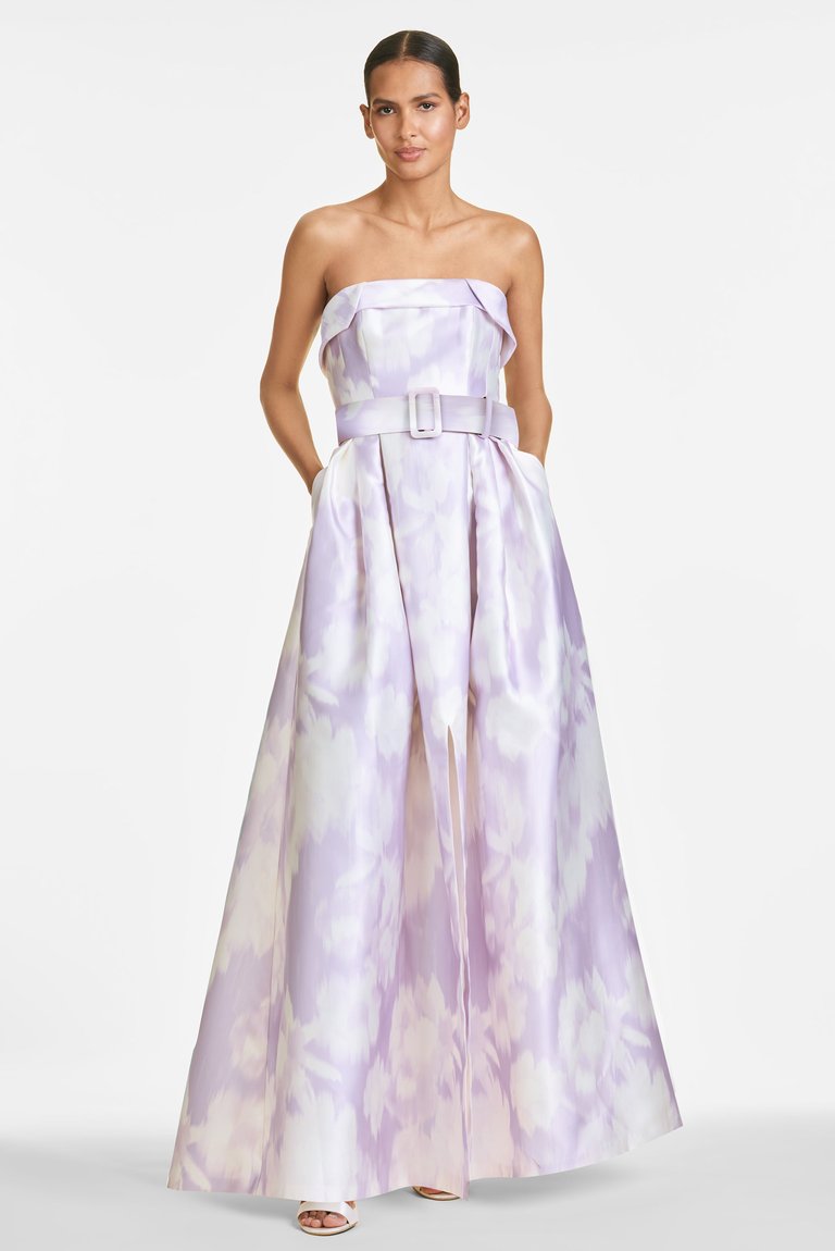Brielle Gown - Violet Ice Ikat Floral