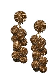 Coconuts Earrings - Smooth Beads - Gold