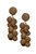 Coconuts Earrings - Smooth Beads - Gold