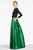 Desdemona Gown - Black/Emerald