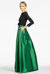 Desdemona Gown - Black/Emerald