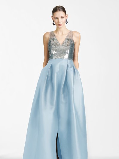 Sachin & Babi Erica Gown - Silver/Ash Blue product