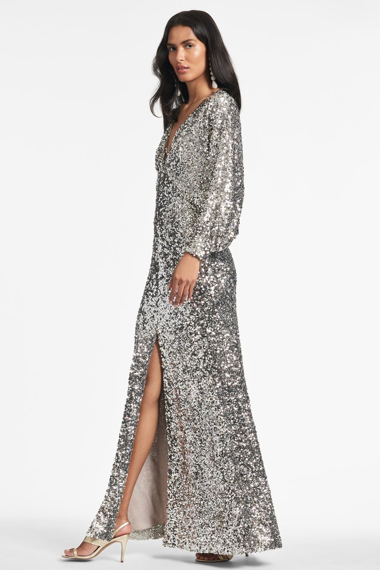 Gabby Gown - Silver Sequins