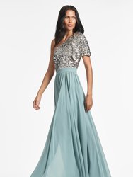 Jolie Gown - Silver Steel Blue