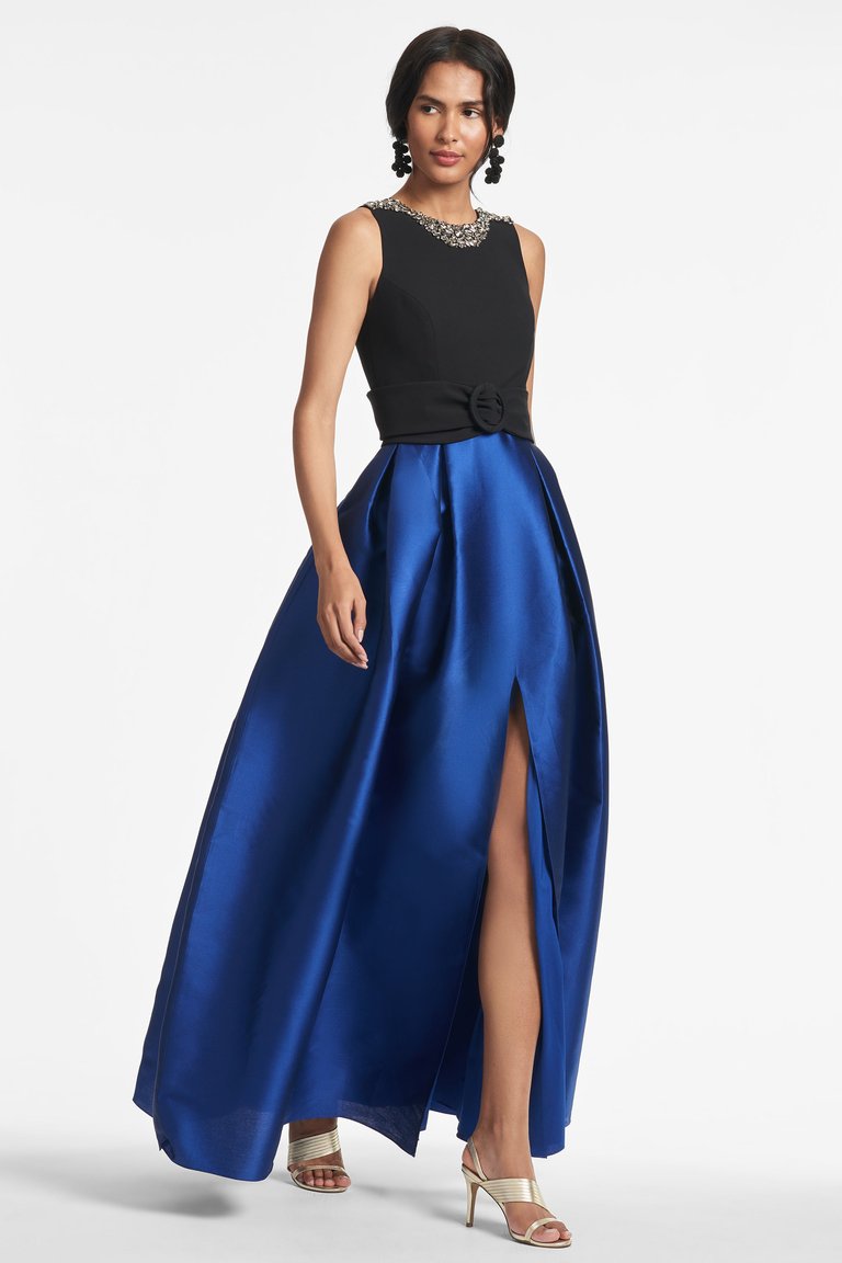 Monica Gown - Black/Blue - Black/Blue