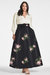 Zoe Gown Dress - Ivory/Noir Blossom