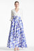 Zoe Gown - Off White/Azure Watercolor - Off White/Azure Watercolor