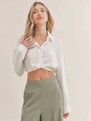 Elisha Button Down Cropped Top