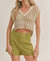 Lexa Open Knit Sweater Vest In Olive - Olive