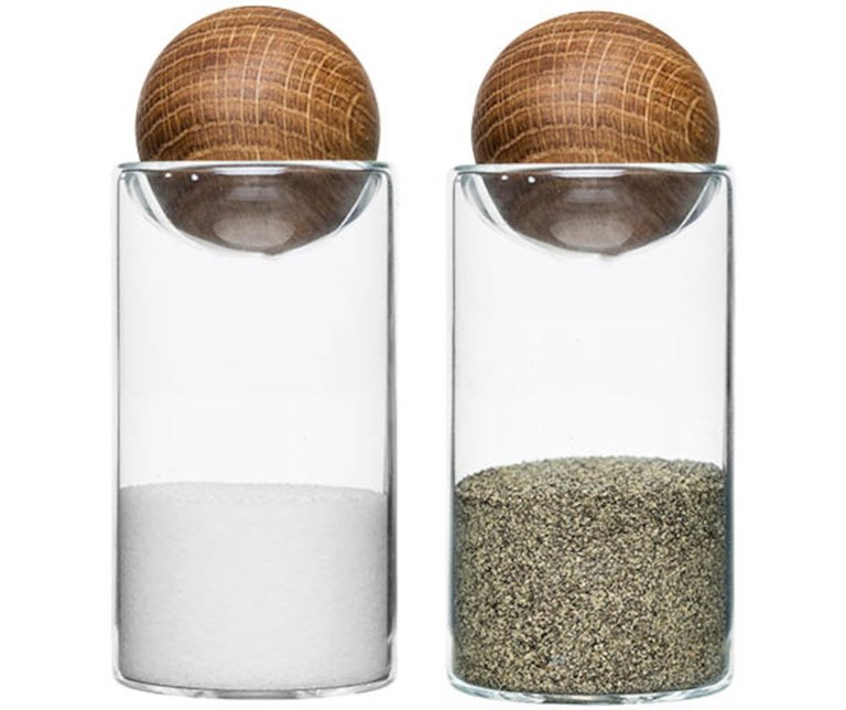 Sagaform by Widgeteer Nature Salt & Pepper Shakers - Transparent