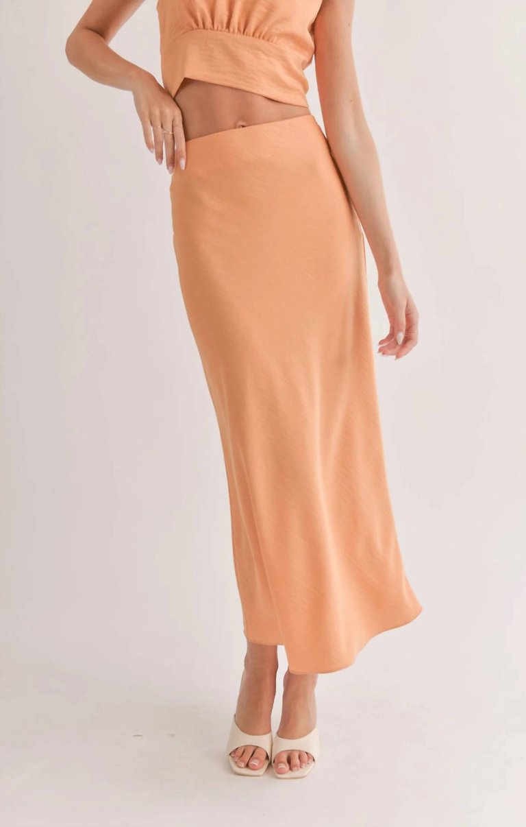 Jess Bias Skirt In Apricot