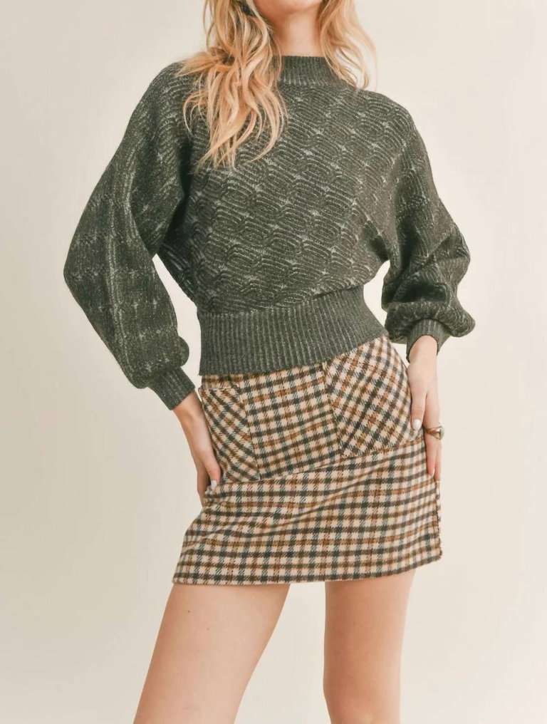 Lilith Plaid Mini Skirt In Brown Multi - Brown Multi