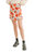 Poetic Ruched Mini Skirt In Orange - Orange