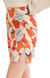 Poetic Ruched Mini Skirt In Orange