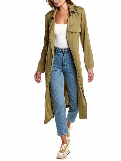 SAGE THE LABEL Spring Trench Coat In Dark Olive product