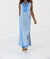 Sleeveless Classic Maxi Tunic - Blue/White Stripe