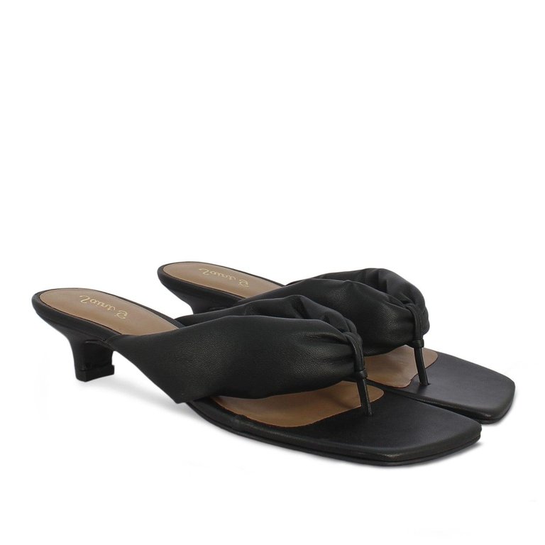 Amorina Black Sandals - Black