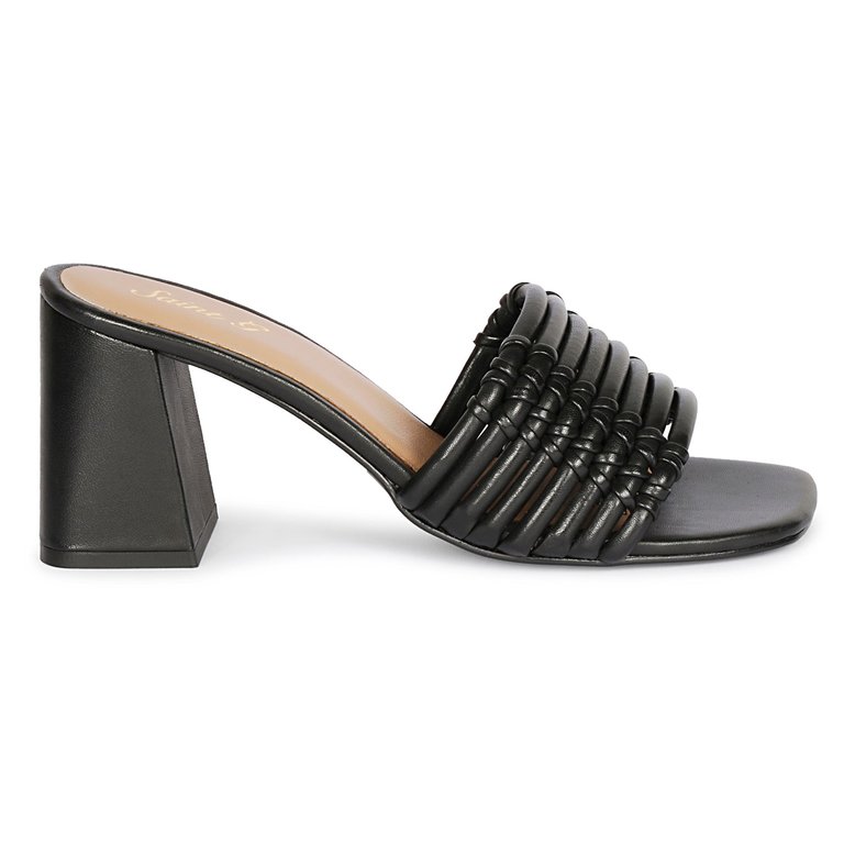 Bethany Heel Sandals - Black - Black